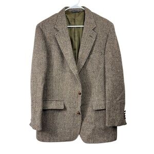 Vintage Harris Tweed 44R Handwoven 100% Pure Scottish Wool Sport Suit Blazer